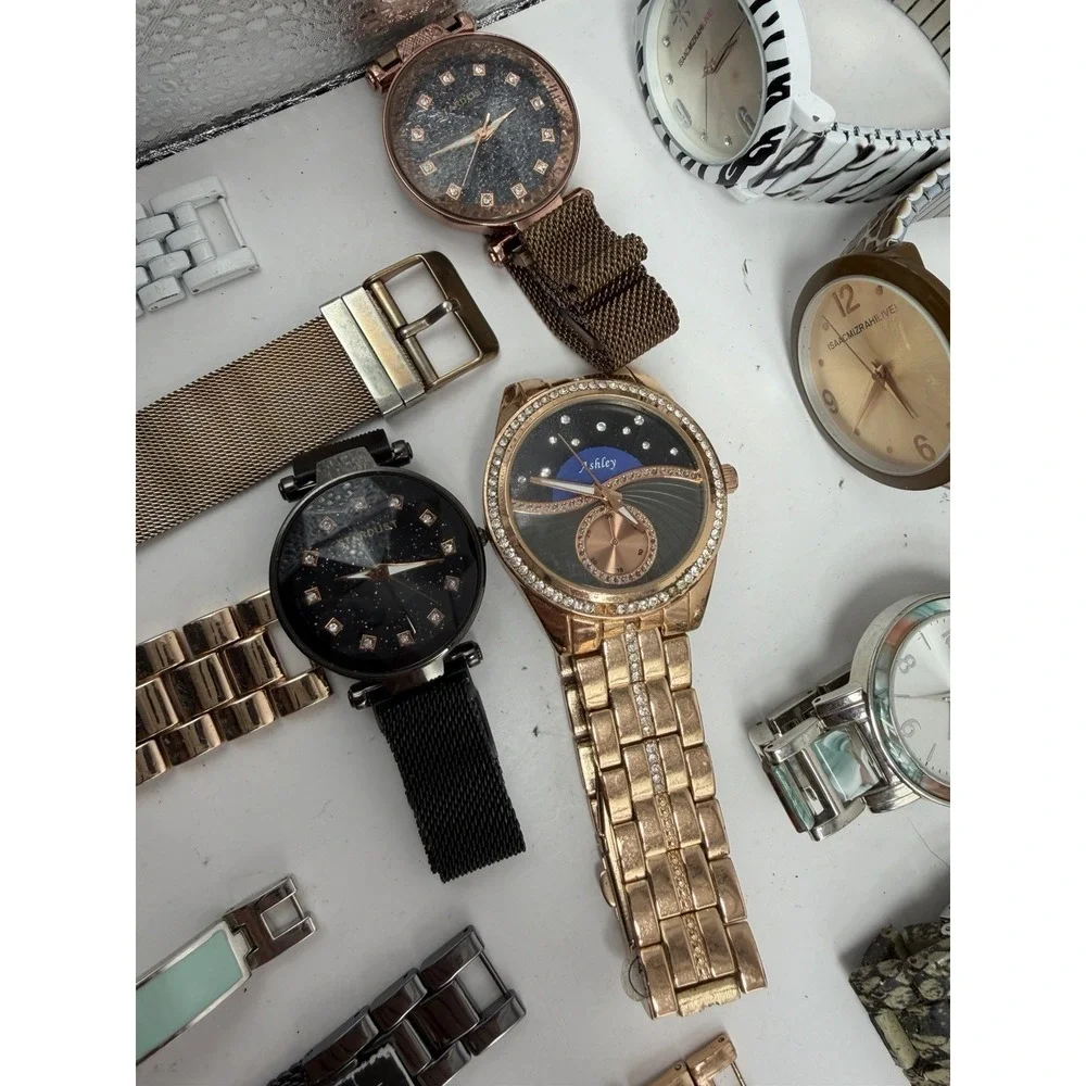Mixed Brands Ladies Watches ALL‎ METAL Lot Of 25 For Parts Repair